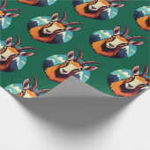 Illustratie van een gems kop cadeaupapier (Hoek)