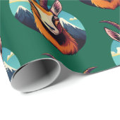 Illustratie van een gems kop cadeaupapier (Rol Hoek)