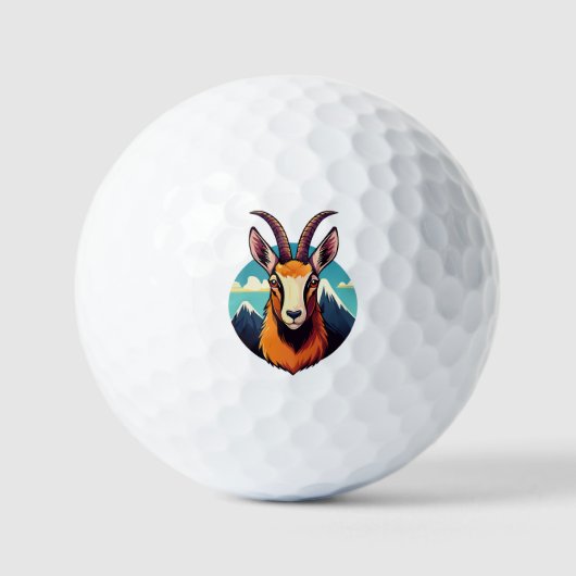 Illustratie van een gems kop golfballen (Voorkant)