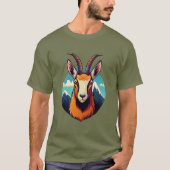 Illustratie van een gems kop t-shirt (Voorkant)