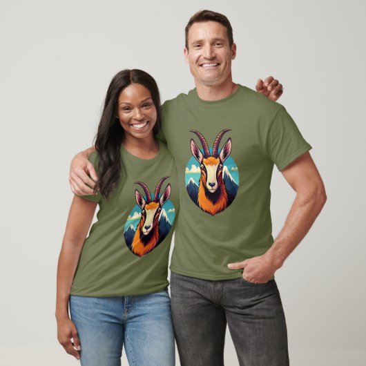 Illustratie van een gems kop t-shirt (Unisex)