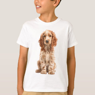 Illustratie van een gouden Cocker Spaniel-puppy vo T-shirt