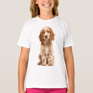 Illustratie van een gouden Cocker Spaniel-puppy vo T-shirt