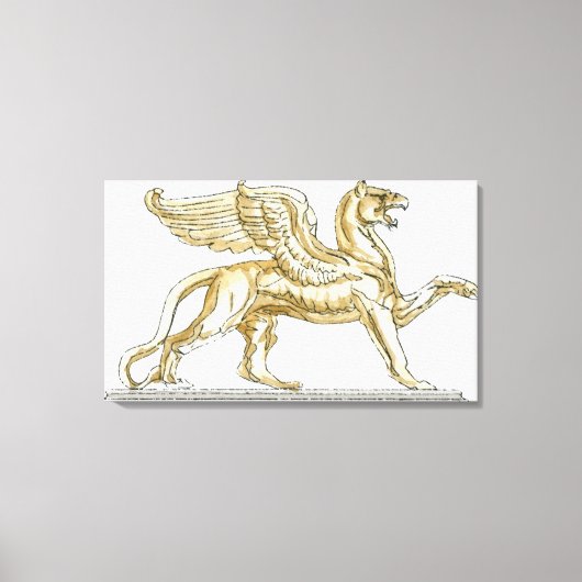 Illustratie van een griffiebeeld canvas afdruk (Voorkant)