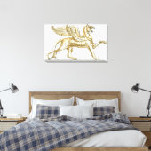 Illustratie van een griffiebeeld canvas afdruk (Insitu (Slaapkamer))