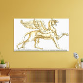Illustratie van een griffiebeeld canvas afdruk (Insitu (Woonkamer))