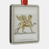 Illustratie van een griffiebeeld metalen ornament (Rechts)