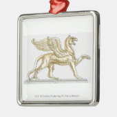 Illustratie van een griffiebeeld metalen ornament (Links)