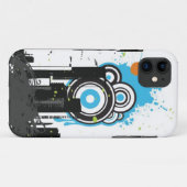 Illustratie van een grijs cityscape Case-Mate iPhone case (Achterkant (horizontaal))