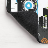 Illustratie van een grijs cityscape muismat (Hoek)