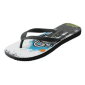 Illustratie van een grijs cityscape teenslippers (Schuin)