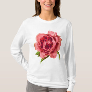 illustratie van een grote koraalroze pony t-shirt