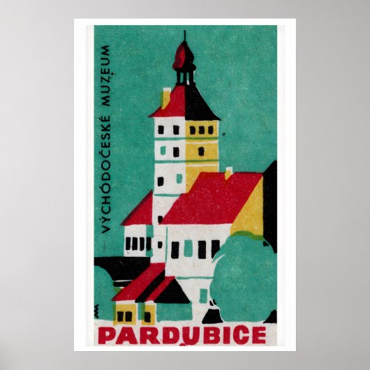 Illustratie van een historisch gebouw poster (Voorkant)