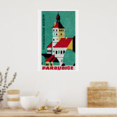 Illustratie van een historisch gebouw poster (Keuken)