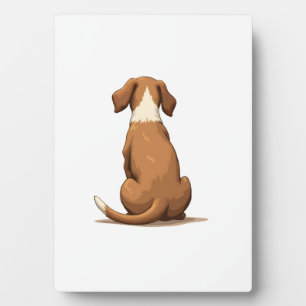 Illustratie van een hond van achteren in vintage s fotoplaat