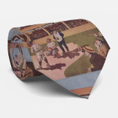 illustratie van een honkbalspel (1909) stropdas (Opgerold)
