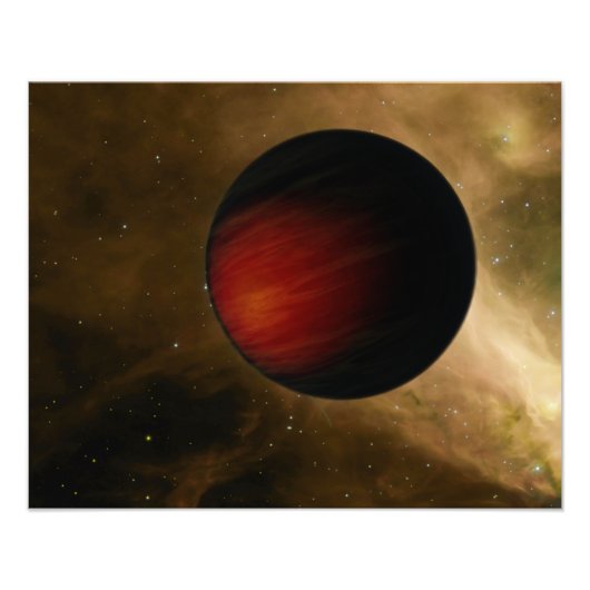 Illustratie van een hot Jupiter genaamd HD 149026b Foto Afdruk (Voorkant)