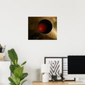 Illustratie van een hot Jupiter genaamd HD 149026b Poster (Thuiskantoor)