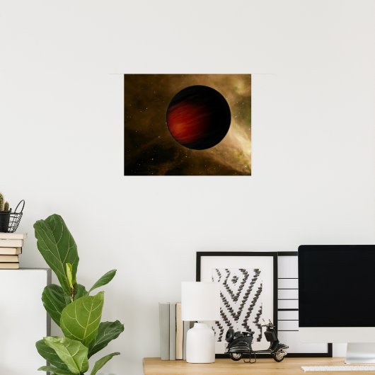 Illustratie van een hot Jupiter genaamd HD 149026b Poster (Thuiskantoor)
