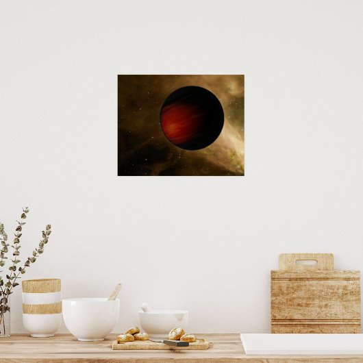 Illustratie van een hot Jupiter genaamd HD 149026b Poster (Keuken)