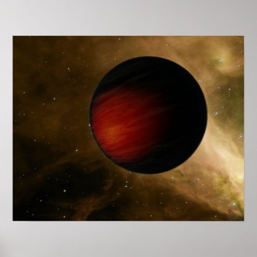 Illustratie van een hot Jupiter genaamd HD 149026b Poster (Voorkant)