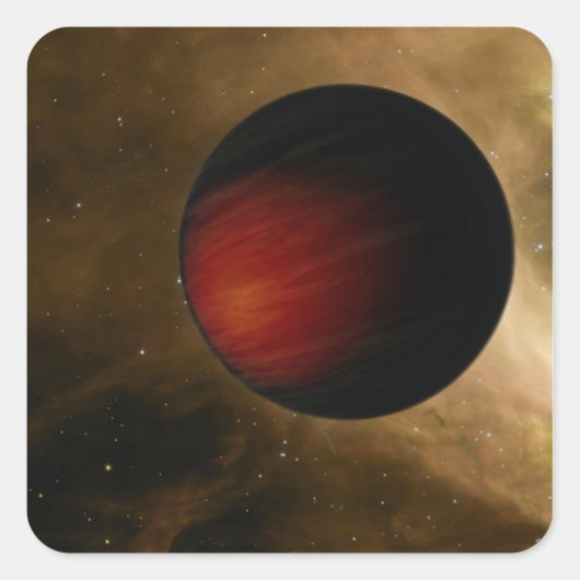 Illustratie van een hot Jupiter genaamd HD 149026b Vierkante Sticker (Voorkant)