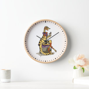 Illustratie van een Iguanodon die haar nagels poli