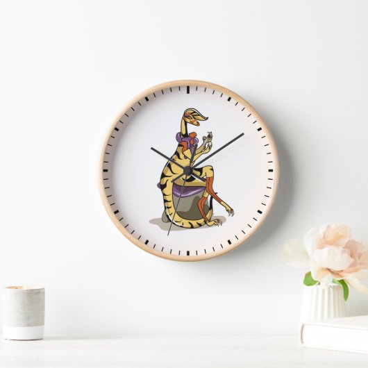 Illustratie van een Iguanodon die haar nagels poli (Huis)