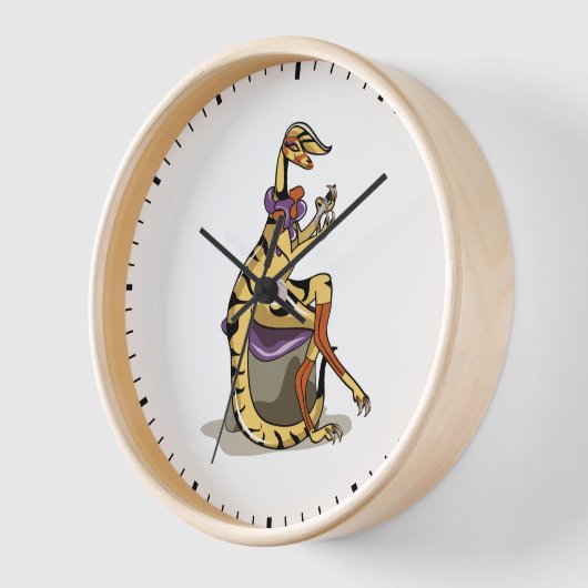 Illustratie van een Iguanodon die haar nagels poli (Hoek)