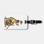 Illustratie van een Iguanodon die haar nagels poli Bagagelabel (Voorkant horizontaal)