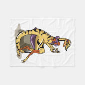 Illustratie van een Iguanodon die haar nagels poli Fleece Deken (Voorkant (Horizontaal))