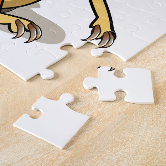 Illustratie van een Iguanodon die haar nagels poli Legpuzzel (Zijkant)