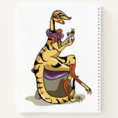 Illustratie van een Iguanodon die haar nagels poli Notitieboek (Achterkant)