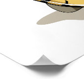 Illustratie van een Iguanodon die haar nagels poli Poster (Hoek)