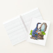 Illustratie van een Iguanodon die make-up aantrekt Notitieboek (Binnen)