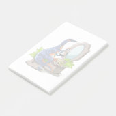 Illustratie van een Iguanodon die make-up aantrekt Post-it® Notes (Schuin)