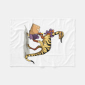 Illustratie van een Iguanodon met boodschappentass Fleece Deken (Voorkant (Horizontaal))