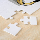 Illustratie van een Iguanodon met boodschappentass Legpuzzel (Zijkant)