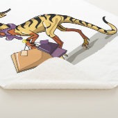 Illustratie van een Iguanodon met boodschappentass Sherpa Deken (3/4)