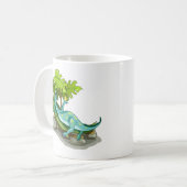 Illustratie van een Iguanodon zonnebaden. Koffiemok (Voorkant links)
