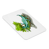 Illustratie van een Iguanodon zonnebaden. Magneet (Rechterzijde)