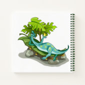 Illustratie van een Iguanodon zonnebaden. Notitieboek (Achterkant)