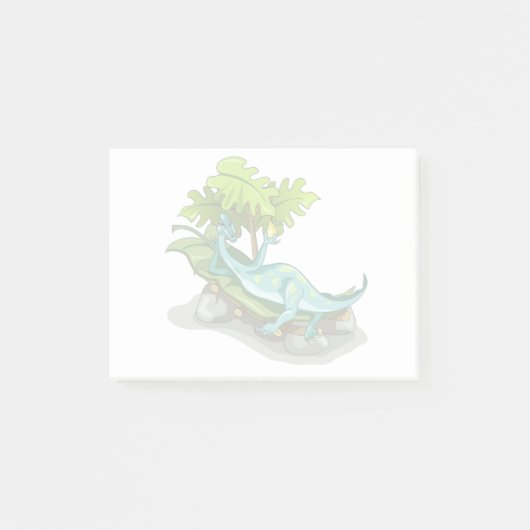 Illustratie van een Iguanodon zonnebaden. Post-it® Notes (Voorkant)