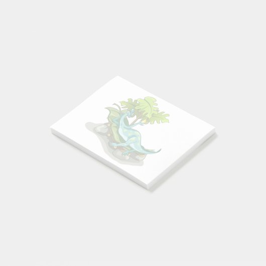 Illustratie van een Iguanodon zonnebaden. Post-it® Notes (Schuin)