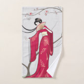 Illustratie van een Japanse vrouw Bad Handdoek (Handdoek)