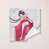 Illustratie van een Japanse vrouw Bad Handdoek (Wasdoekje)