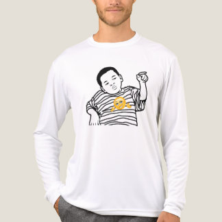 Illustratie van een jongen die zelfvoldaan wijst L Tri-Blend Shirt
