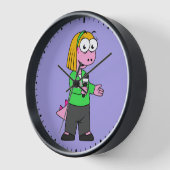 Illustratie van een journalist van Allosaurus News (Hoek)