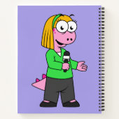 Illustratie van een journalist van Allosaurus News Notitieboek (Achterkant)