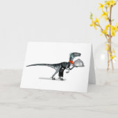 Illustratie van een kelner van het raptorvoedsel. kaart (Gele Bloem)